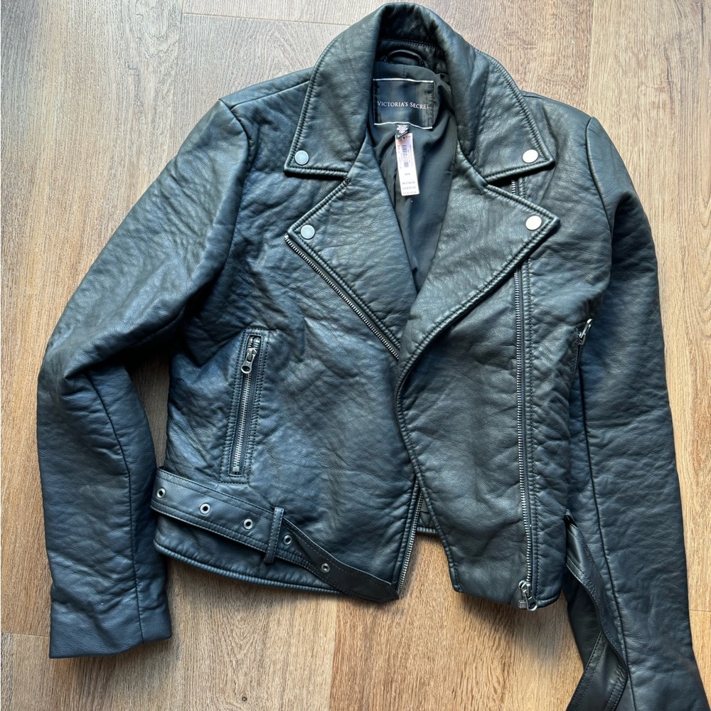 NWT VICTORIA’S SECRET LEATHER JACKET